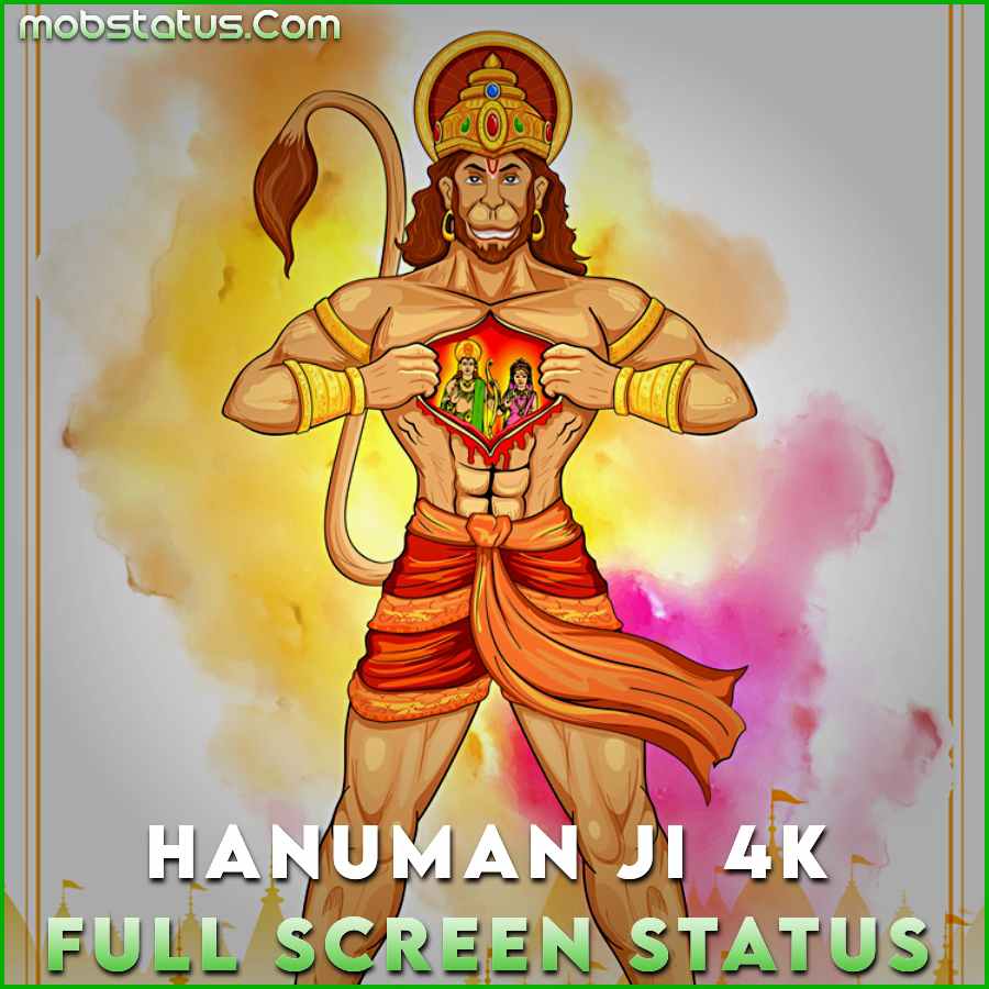 Hanuman Ji 4k Full Screen Status Video Download, 30 Seconds