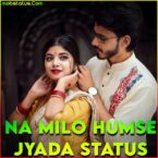 Na Milo Humse Jyada Kahi Pyar Ho Na Jaye Status Video